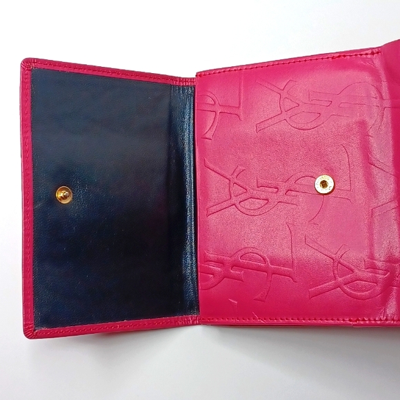YSL YVES SAINT LAURENT Pink Logomania Wallet - Picture 6 of 8